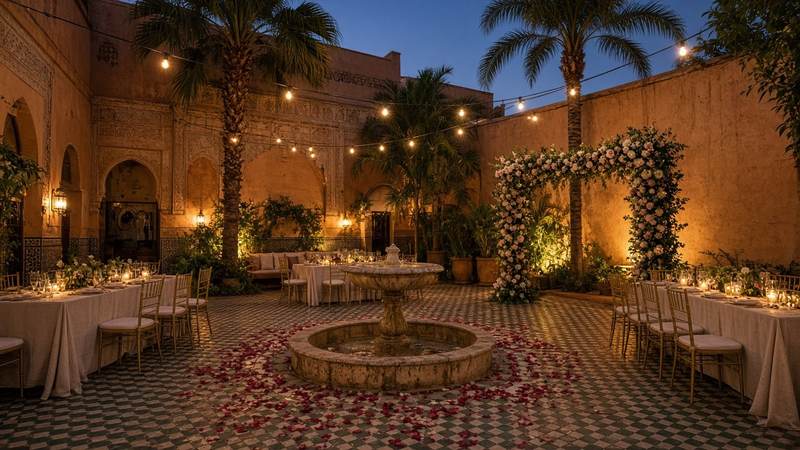 Villa privatisée pour un mariage à Marrakech